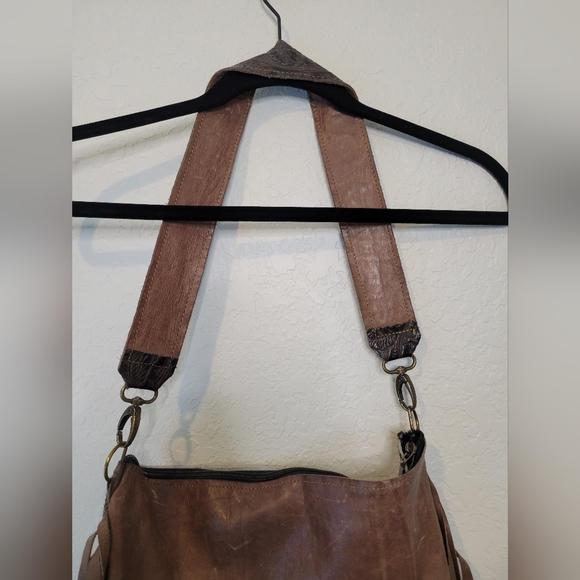 Dancing Cactus Designs Handmade Real Leather Fringe Purse Handbag Bag Cheetah - Picture 2 of 9